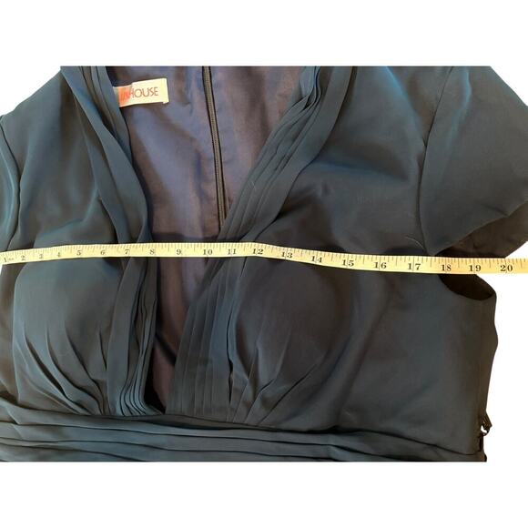 NWT!  JJ’s House #126289 Navy V-Neck Maxi Chiffon Evening Dress  -Size 18W - Picture 8 of 16